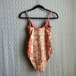 Maaji NWT  Snakeskin Floral‎ Reversible One Piece Swimsuit Tie Front Sz L Pink Photo 1