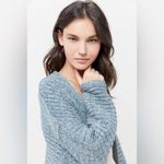 Urban Outfitters NWOT Oversized Leo Ribbed Open-Front Blue Cardigan Photo 2