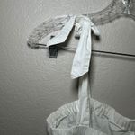 American Eagle White Tank Women's Medium Western Boho Summer Minimal Country Photo 3