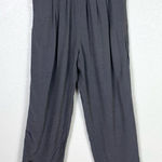 Vintage Grey Silky High Waisted Trouser Pants Gray Photo 0