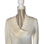 Energie Cream V-Neck Knit Pullover Sweater Women Sz M Photo 5
