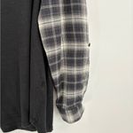 Drew  black lagenlook grey black long sleeve T-shirt flannel sleeves size large Photo 4