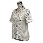 American Eagle  Sheer Crochet Lace Blouse Women’s M Boho Coastal Beach Ethereal Photo 2