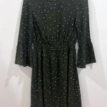 H&M bell sleeve black dress with black and white polka dots size 4 Photo 2