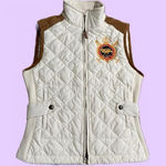 Polo Ralph Lauren Sport Women's Big Crest Equestrian Quilted Vest Jacket š„ White Photo 0