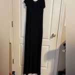 Mikey & Joey Black Maxi Side Slit Dress Adjustable Straps Small Beach Travel Photo 1