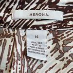 Merona Pleated Printed A-line Silk Skirt Women’s Size 14 Photo 5
