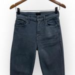 MOTHER Denim MOTHER Insider Crop Step Fray in Washed Black size 25 Photo 2