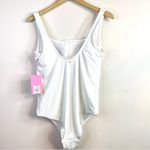 Stoney Clover Lane Stoney Clover x Target White Ribbed Cheeky High leg one piece swimsuit 16W new Photo 90