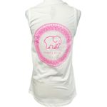 Ivory Ella New  Elephant Logo Print Back Tank Top White Bright Pink Photo 0