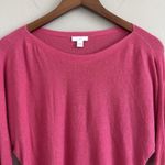 J. Jill Knit Sweater Linen Blend Woman’s S Pink Boat Neck Tunic 3/4 Sleeve Photo 3