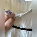 Three Pink Hearts  creamy white mini dress with braided brown belt Photo 9