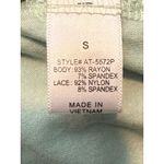 Zenana Premium  Women's Mint Green Lace Sleeve Tunic Top Size S Photo 2