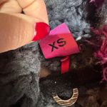 SAVE THE QUEEN Crochet Open Knit Cardigan Sweater Fringe Trim XS Italy Gray Photo 2