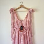 Eloquii  x Melissa Mercedes Fit & Flare Dramatic Bow Pink Midi Dress NEW Size 16 Photo 4