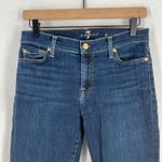 7 For All Mankind Jeans Womens 29 Blue Whiskering Denim Cotton Stretch Mid Rise Photo 1