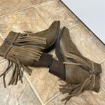 sbicca Vintage Collection Women Size 6 Brown Suede Fringe Western Ankle Boots Photo 3