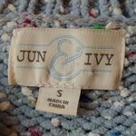 Jun & Ivy  Size Small S Light Blue Multi Colored Dots Knit Sweater Crew Kneck T Photo 5