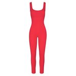 SKIMS NWT  COTTON RIB ONESIE in RED Photo 1