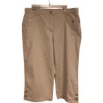 Karen Scott Capri pants button/zip closure side pockets embellished size 14 Photo 0