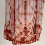 Knox Rose | Orange Tie-Dye Lace Accented Sweeleles Top | Large Photo 3