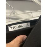 Women's Black One Shoulder Long Dress Formal Wedding Front Split Woven Large Photo 2