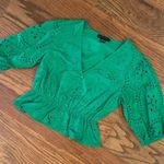 Sanctuary Women's Cotton Eyelet Button-Front Blouse Puff Sleeve Size XS Photo 10