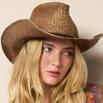 Sun n’ Sand Cowboy Beach Hat With Brown Strap Tan Photo 0