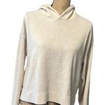 Aerie cream hooded ribbed velour sweatshirt. EUC, size XS. Photo 0