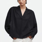 Madewell  Easy Long-Sleeve Popover Shirt - Size - Small Photo 0