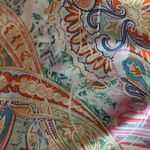 Saint Tropez West  size large Multicolor Paisley V-Neck Blouse Photo 1