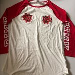 PINK - Victoria's Secret Victorias Secret Pink Holiday Christmas Bow Baseball Tee T-Shirt Top Size Small Photo 0