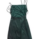 Beginning Boutique  green satin Manhattan slip dress Photo 3