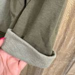 EXPRESS Olive Green Gray Stretchy Open Collared Cardigan Sweater M Photo 3