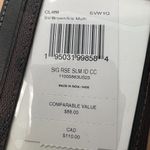 Coach Slim Id Card Case In Signature Canvas With Rose Print cl468 Photo 5