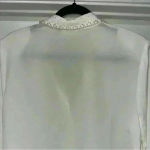 Alfred Dunner  pearl embellished collared blouse size 12 petite Photo 5
