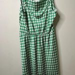 Ava & Viv  Satin Green Geometric Slip Dress Women's 3X Photo 5