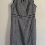 Talbots  Grey Mini Dress Knee Length Formal Office Neutral 10 Photo 0