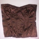 Pretty Little Thing Brown Satin Corset Photo 2