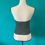 American Eagle  soft and sexy black and white striped strapless crop top Photo 1