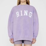ANINE BING Tyler Purple Sweatshirt Photo 1
