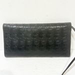 Karl Lagerfeld  Black Embossed Pull Out Clutch Full Zip Wallet Photo 3