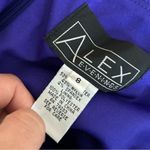 Alex Evenings Crushed Taffeta Blueberry Beaded Neckline Formal Long Maxi Dress 8 Photo 2