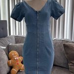 🌸AMTIOUS full zip denim dress✨ Blue Size M Photo 2