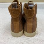 Frye Lena High Top Suede Sneakers Camel Tan/Brown Size 7 Photo 4