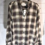 Abercrombie & Fitch NEW Flannel button up shirt boyfriend S Photo 2