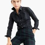 J.Crew Slim Stretch Perfect Shirt Black Watch Royal Tartan Plaid Holiday Sz 4P Photo 0