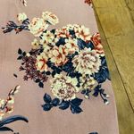 Chocolate USA  Cotton Smocked Waist Mock Neck Puff Sleeve Blouse Floral MEDIUM Photo 4