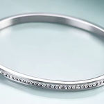 Boutique Sparkling Hinged Bangle‎ Bracelet | Yellow Gold Filled Photo 0