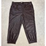 Anthropologie NWT  Avec Les Filles Vegan Leather Jogger Pants Cedar Brown Size 2X Photo 1